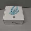 Picun B8 Bluetooth Over Ear Headphones, 120H Playtime with 3 EQ Modes, Low Latency, Hands-Free Calls, Deep Bass for Travel, Home, Office & PC (Cyan)