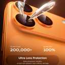 MAGIC JOHN 2 Pack Camera Lens Protector for iPhone 17 Pro, Full Coverage, Metal Aluminum Alloy Camera Lens Film, HD Clear, Scratch Resistant, Case-Friendly,Orange