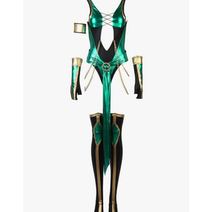CosplayDiy Women's Suit for Game MK X Jade Cosplay Costume M