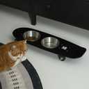 Dog Bowls Water and Food Cat Bowl Stainless Steel Bowl Pet Feeder Bowls for Medium Dogs and Cats Puppies, Black