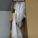 LASZOLA 5 Tier White Earring Holder Organizer Tree Women Display Storage for Stud and Hoop, Large Cool Rotating Clip Stand for Pierced and Dangle Earring, Vertical Metal Tower Carousel with 220 Holes