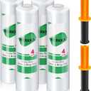 Stretch Film, HERKKA Stretch Wrap with Handles Industrial Strength, Moving Wrapping Plastic Roll, Shrink Wrap for Pallet Wrap, 15" x 1000 Feet, 4 Pack, 60 Gauge