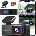 Kingslim 4K Dash Cam Front and Rear, Front 4K Rear 1080P Dual Dash Camera for Cars, Mini Dashcam with 64GB Card, APP Control, Night Vision, G-Sensor, Loop Recording, Parking Mode (Black)