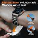 X-it Magnetic Watch Band for Apple Watch Ultra 49mm, 46mm/45mm/44mm, Silicone Sport Strap with Strong Magnet for Men and Women, Compatible with Apple Watch Series 11/10/9/8/7/6/5/4/3/2/1 and SE