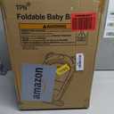 TPN Collapsible Baby Bathtub, Baby Bath Tub with Soft Cushion & Real-Time Thermometer, Baby Bathtub Infant to Toddler Tub (0-36 Months), Portable Travel Baby Tubs for Newborns (Grey)