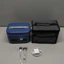 Cordless Electric Lunch Box,24000mAh Battery Powered Self Heating Lunch Box,1.2L Portable Food Warmer With Removable Divider,Insulated Bag & Utensils,For Office & Outdoor Use (Blue)