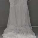 Women's Lace Beach Wedding Dresses for Bride 2025 Spaghetti Backless Boho Bridal Gowns White 12