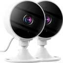 2K Wireless Cameras for Home Security Camera, Pet Camera Indoor with Phone App, Night Vision, Motion Alert, 24/7 SD&Cloud Record, Two-Way Audio, Security Camera Indoor Works with Alexa&Google (White)