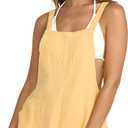 Billabong Women's Beach Crush Soft Cotton Overall Romper, Wheat, X-Large