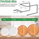 4 PCS Black Metal Pizza Table Stands,Pizza Rack Stand For Tables,Restaurant,Pizza Holder Stands For Serving,Pizza Pan Riser Food Platter Tray and Display Rack
