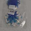 Winter Snowflake Cutouts Glitter Paper Decorations - 50Pcs Blue and Silver Double-Side Christmas Cutouts for Holiday Winter Wonderland Bulletin Board, Frozen Party Decor