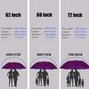 54/62/68/72 Inch Large Golf Umbrella Windproof Auto Open for Rain