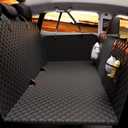 Back Seat Extender for Dogs - Large Space, Waterproof Dog Car Seat Cover for Back Seat with Hard Bottom Holds 420lbs, Upgraded Material Waterproof Pet Car Bed Dog Hammock for Car