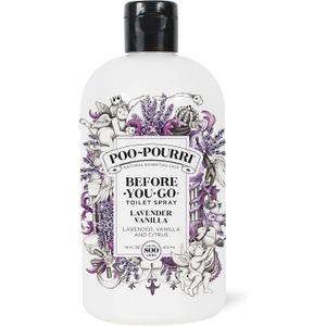 Poo-Pourri Before-You-Go Toilet Spray Refill, Lavender Vanilla,16 Fl Oz, Up to 800 Uses, Bathroom Odor Deodorizer with Essential Oils for Home or Work, Lavender, Vanilla and Citrus Scent