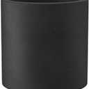 Kante 12.6" Dia Round Concrete Planter, Modern Style Large Cylindrical Plant Pot with Drainage Hole and Rubber Plug for Indoor Outdoor Patio, Black