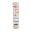 WODI Wooden Baby Rattle Rainstick Rainmaker Montessori Musical Toy for Infants Toddlers Newborns 0-3-6-9-12 Months Sensory Development (Rainbow)