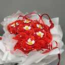 Capoda 32 Preserved Roses Bouquet for Her Heart Shaped Forever Red Flowers, Measuring 17.3 x 13.4 inches / 44 x 34 cm