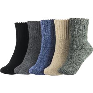 BenSorts Women's Winter Boots Socks Thick Warm Cozy Crew Socks Solid Color Gifts, Medium