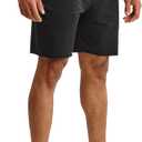 Ouber Men's 7'' Gym Workout Sweat Shorts Bodybuilding Running Training Jogging Shorts (Black, M)