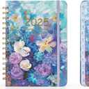 2025 Planner Weekly and Monthly, 8.5" x 6.1" Calendar Planner Daily Jan 2025 - Dec 2025, Flexible Hardcover Notebook with Holidays Monthly Tabs, Oil Painting Flower (Style A)