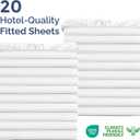 Bulk Case Pack of 20 Fitted Sheets - (20) Queen Size Fitted Sheets with Deep Pockets - Wholesale Bulk Bedding for Hotels, Spas & Airbnbs - Breathable & Cooling - Soft and Wrinkle Free - (Queen, White)