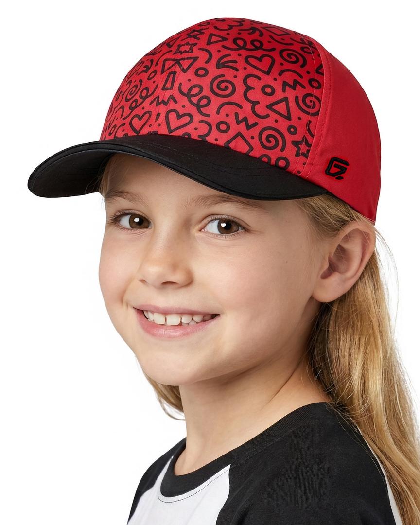 GADIEMKENSD Toddler Baseball Hat with Kaleidoscope Pattern, UV Protection Baby Sun Cap for Kids, Breathable Toddler Baseball Caps for Boys Girls Summer Beach School Yellow Black 2-5T