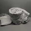 King Comforter Set - Bright White Bed Set Cute Floral Bedding,