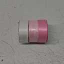 Pink Double Face Satin Ribbon 1 Inch x 45 Yards White Fabric Ribbon for Gift Wrapping, Flower Bouquets, Hair Bows Making, Wedding Decoration, Invitation Cards, Christmas (3 Rolls *15Yd)