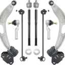 Front Lower Control Arm Kit with Ball Joints Bushings Compatible with 2013-2017 Ford C Max, 2012-2018 Focus(Excludes 15" Wheels, Not For ST or RS) Sway Bar Link Outer Inner Tie Rod End