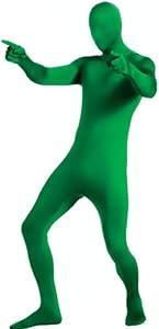 Full Body Costume Unisex Spandex Bodysuit Men Women' Fancy Dress Cosplay Halloween (Green, Medium-Large)