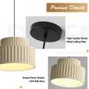 1-Light Nordic Modern Pendant Lighting Vintage Hanging Light Fixture Retro Colorful Single Pendant Lights Kitchen Island Light Ceiling Hanging over Island with Cream Yellow Resin Shade MPL33-W