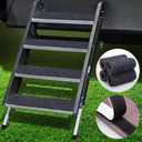 RV Step Covers 4 Pack 24" Wide x 7.5" Deep Camper Step Covers, Non Slip RV Stair Treads for Travel Trailers, Mobile Home, Motorhome (Gray)