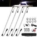 FIERYRED 12V Interior Light Bar Kit, Dimmable Camping Lights, Weatherproof IP67, Aluminum Magnetic Mount with Dimmer Switch, Portable Lights for Camping Tent Awning RV Car Trailer Boat (4 Pcs, White)