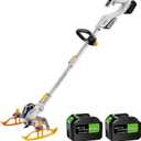Electric Lawn Trimmers, (Electric Weed Wacker Include 2 x 21V 6.0Ah Battery and 5 Types Blades), 3-in-1 Edger Lawn Tool/Weed Eater Battery Powered/Brush Cutter