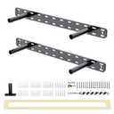 2pcs Floating Shelf Hardware Heavy Duty Hidden Shelf Brackets Support,Wall Mounting Invisible Floating Shelves Bracket with Jig (18" x 4" x 1.5" with Tools)