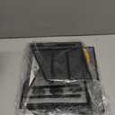 GAWERK Letter Tray Organizer, Mesh Desk File Organizer with 3 Paper Trays and 2 Vertical Upright Section, Blank