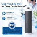 LCF Replacement Filter, Compatible with LCF-CF-01-ALK, Waterdrop Filter Replacement for WD-CTF-04 System, Replaces WD-CFF-02, 6+1-Stage, Enhanced, 16,000 Gallons, 2-Pack