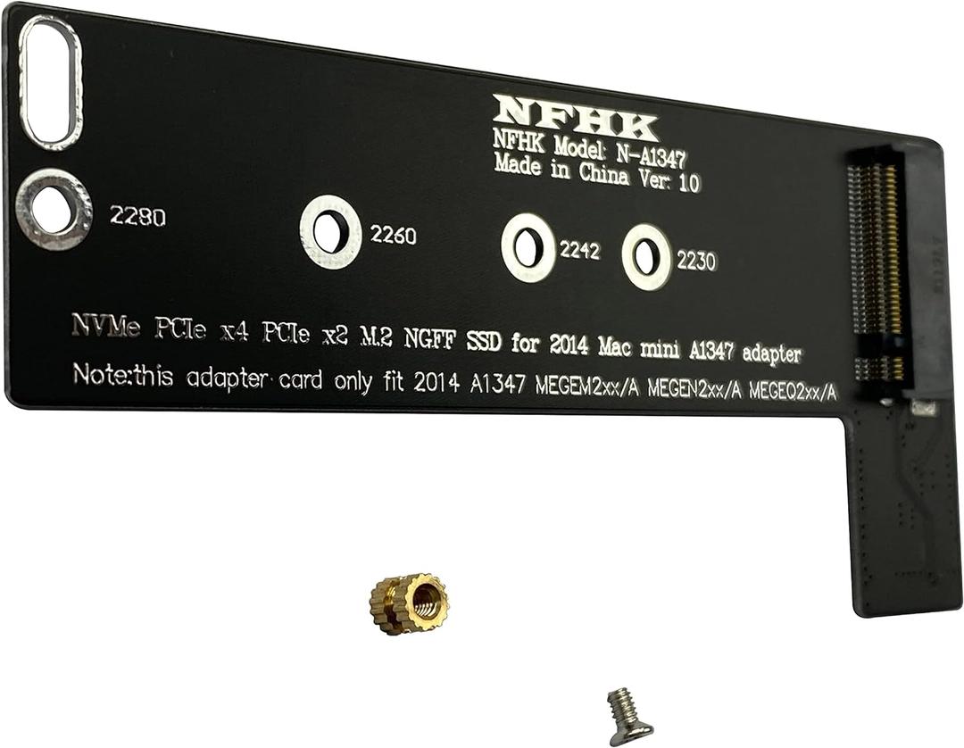 BestParts M.2 NGFF M-Key NVME SSD Convertor Card Replacement for Mac Mini Late 2014 A1347 MEGEN2 MEGEM2 MEGEQ2