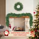 Christmas Cedar Garland for Staircase Real Touch Droopy Bendable Lifelike Faux Xmas Garlands for Decoration Christmas Green Pine Mantle Garland Thanksgiving Table Decorations Outdoor Indoor 72" (6ft-full)