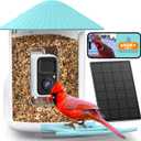 NETVUE by Birdfy Smart Bird Feeder with 2K AI Camera Solar Powered, 2MP Wireless Wildbird Watching, Live Stream & Night Vision, Auto-Capture & Notify, Collection & Cloud Storage (AI by Subscription) (Blue)