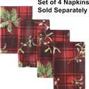 Newbridge Christmas Red Spruce Plaid 60 x 120 Inch Rectangle Fabric Tablecloth  Holly, Pinecones & Evergreen Winter Print, Soil Resistant No-Iron Holiday Dining Table Cover