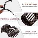 6Pcs Flat Hair Clips for Women,Volume Flat Top Round Pink Clip for Thick or Thin Hair,Picura Large Hair Claw Clips Strong Hold No Slip Hair Barrettes