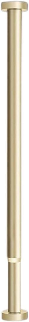 Easy Install No-Drill Shower Curtain Rod, Lightweight Sturdy Curtain Pole, Adjustable 50-280cm No Tools Needed Window Telescopic Tension Pole(Gold,50-80cm/1.6-2.6)