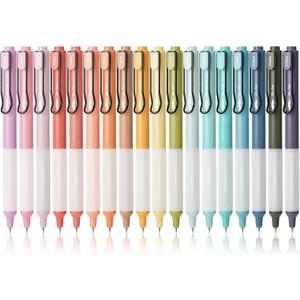 Mr. Pen- Retractable Gel Pens, 18 Pack, Black Ink, Vintage & Pastel Barrels, Fine Point 0.5 mm, Fast Dry, Smooth Writing, Cute Pens for Drawing, Writing Planner and School Supplies