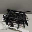 Foldable Grid Wall Panels, Gridwall Panels with Folding Baskets, Tool-Free Assembly and Folding, for Storage and Retail Merchandise Display (Black)