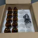 Maredash 8oz Amber Glass Bottles, 10 Pack Glass Storage Bottles with Black Lids (Brown, 20 Labels, with Funnels, Droppers and Brush)