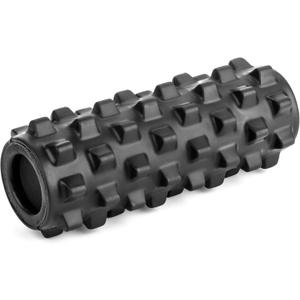 RumbleRoller - Extra Firm Textured Muscle Foam Roller Manipulates Soft Tissue Like A Massage Therapist (Black, Compact)