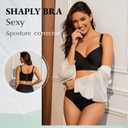 Push Up Bras for Women Daisy Bra Bras for Back Fat Sexy Comfortable Back Smoothing Bra (34B-46DD) (Black)