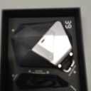 Aulumu A39 Geometric AirPods Pro 3 Case with Lock | Protective Cover with Nylon Buckle | Alloy Armour | Compatible with Apple AirPods Pro 3rd Generation Case (2025) - Transparent Gray 