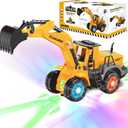 Car Toys for Toddlers, Excavator Toy with 2 Flashing Lights Music, Toy Trucks Construction Vehicle with 1 Moving Arm, Baby Toys for 3 4 5 6 Year Old Boys, Kids Valentine's Day Easter Birthday Gifts